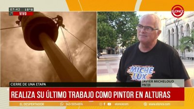 Pintor de Paran&aacute; que dej&oacute; su huella en los edificios comienza a despedirse de las alturas